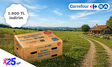 CarrefourSA’dan yapacağınız kurban kolisi alışverişlerinize 1.800 TL indirim kazanın!