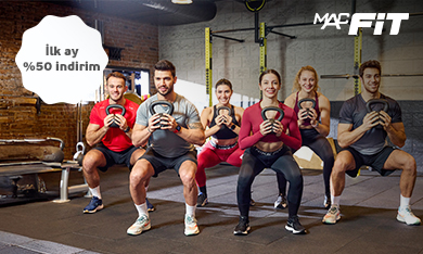 MACFit'lerde Maximum Kart'ınıza Yeni ve Yıllık Üyeliklerde İlk Aya Özel %50 İndirim Ayrıcalığı!
