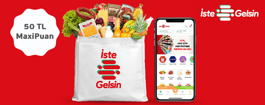 Maximum Kart’ınızla İsteGelsin’de 50 TL MaxiPuan! görseli