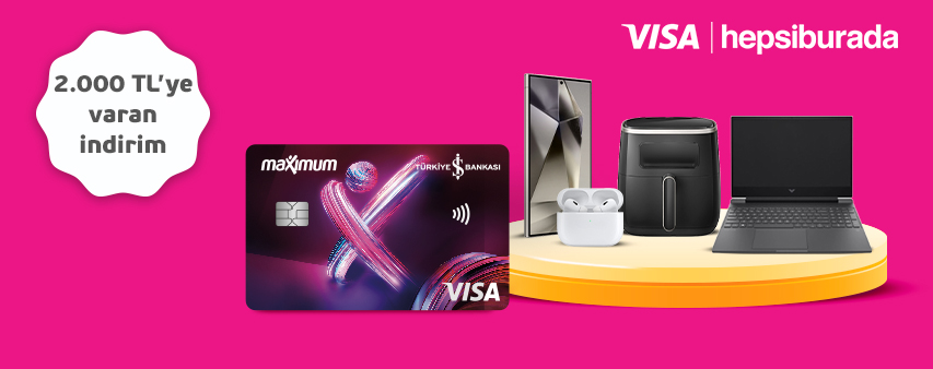 Visa Logolu İş Bankası Kartları ile Hepsiburada Premium Üyelerine Özel 2.000 TL’ye Varan İndirim!