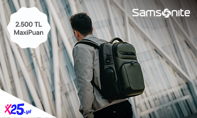 Samsonite'ta 2.500 TL MaxiPuan!
