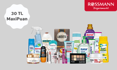 rossman 30 tl maxipuan kampanyası,çeşitli ürünler