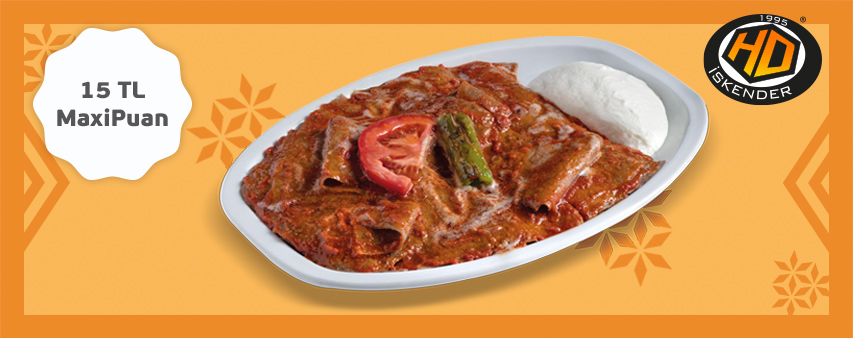 iskender resmi ve 15 maxipuan ibaresi