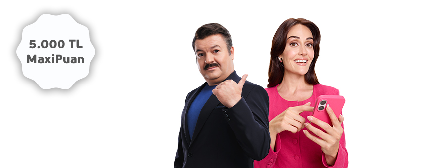 Beyaz eşya, elektronik, mobilya, giyim ve kozmetik alışverişlerinize 5.000 TL MaxiPuan fırsatı!